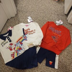 Minnie Mouse Kids Set - Cream, Red & Navy